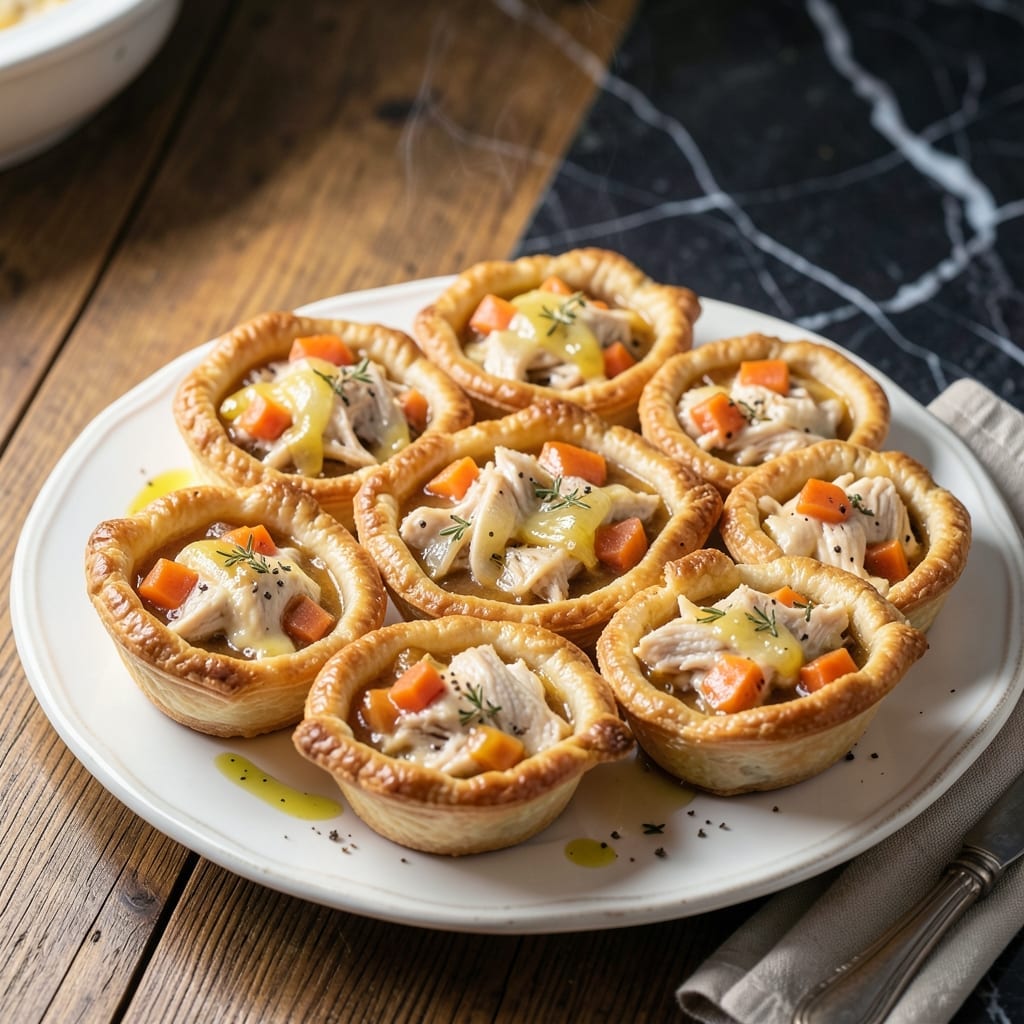 Chicken Pot Pie Cups Recipe: Bite-Sized Comfort in Golden Crust Chicken Pot Pie Cups Recipe: Bite-Sized Comfort in Golden Crust