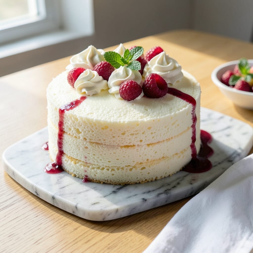 7-Inch Angel Food Cake Recipe: Light-as-Air Vanilla Clouds in Minutes