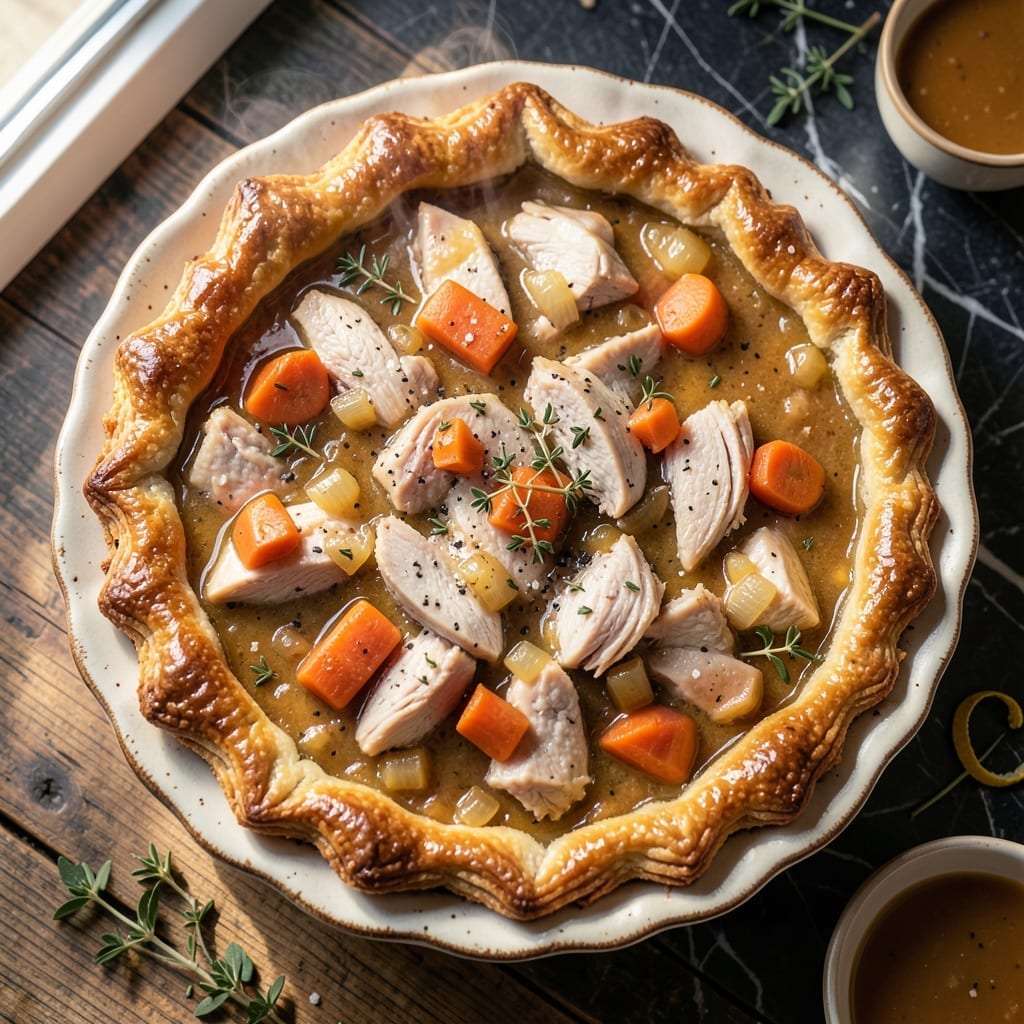 5 Star Turkey Pot Pie Recipe: Buttery Crust Hugging Savory Filling