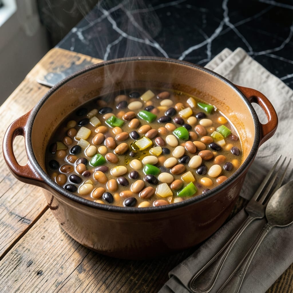 Calico Bean Pot Recipe: Hearty Three-Bean Slow Cooker Feast Calico Bean Pot Recipe: Hearty Three-Bean Slow Cooker Feast