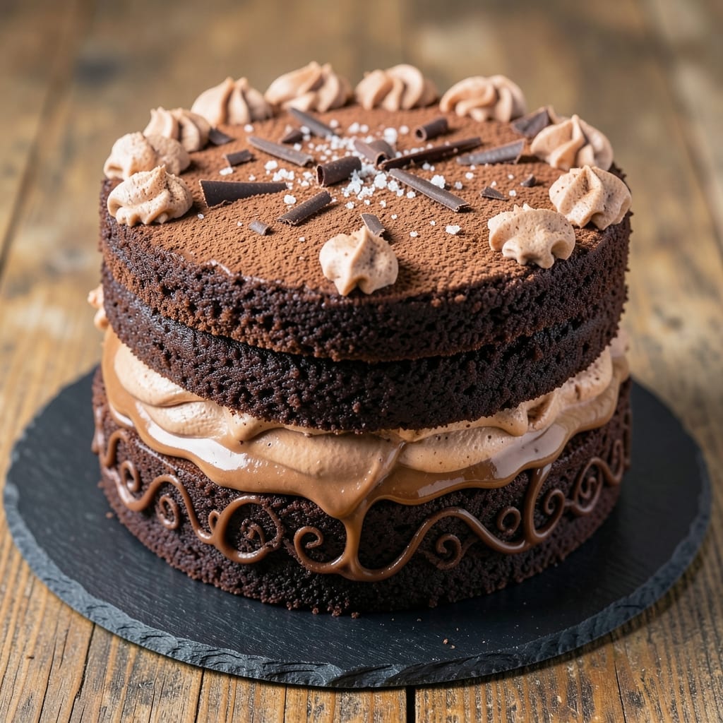 3 Layer 9 Inch Chocolate Cake Recipe: Fudgy Bottom, Fluffy Middle, and Decadent Ganache Top