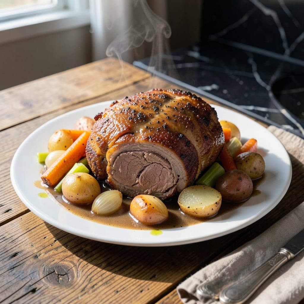Slow Roasted Pot Roast Recipe: Fall-Off-The-Bone Tenderness with Root Vegetables Slow Roasted Pot Roast Recipe: Fall-Off-The-Bone Tenderness with Root Vegetables