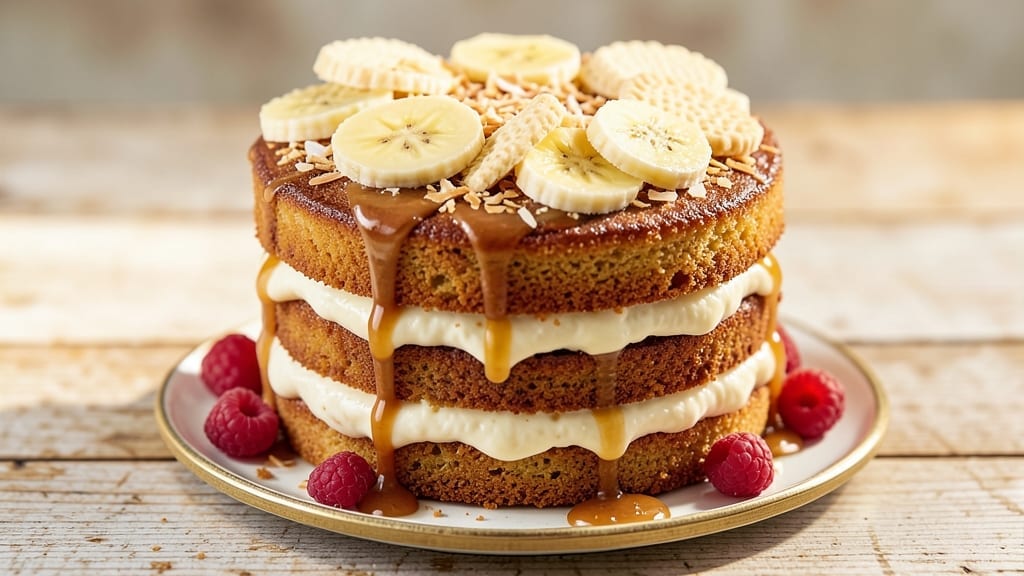 3 Layer Banana Pudding Cake Recipe: Vanilla Bean Swirls and Cream Cheese Frosting Harmony