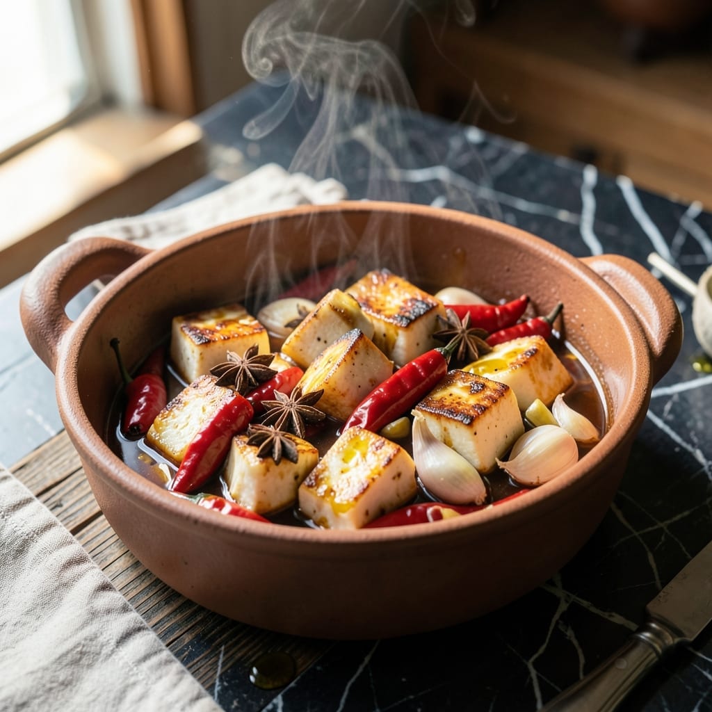 Tofu Clay Pot Recipe: Aromatic Braised Cubes with Asian Spices