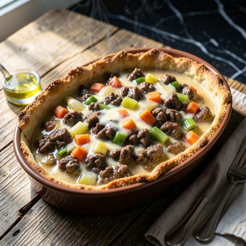 Keto Beef Pot Pie Recipe: Low-Carb Crust with Rich Savory Filling
