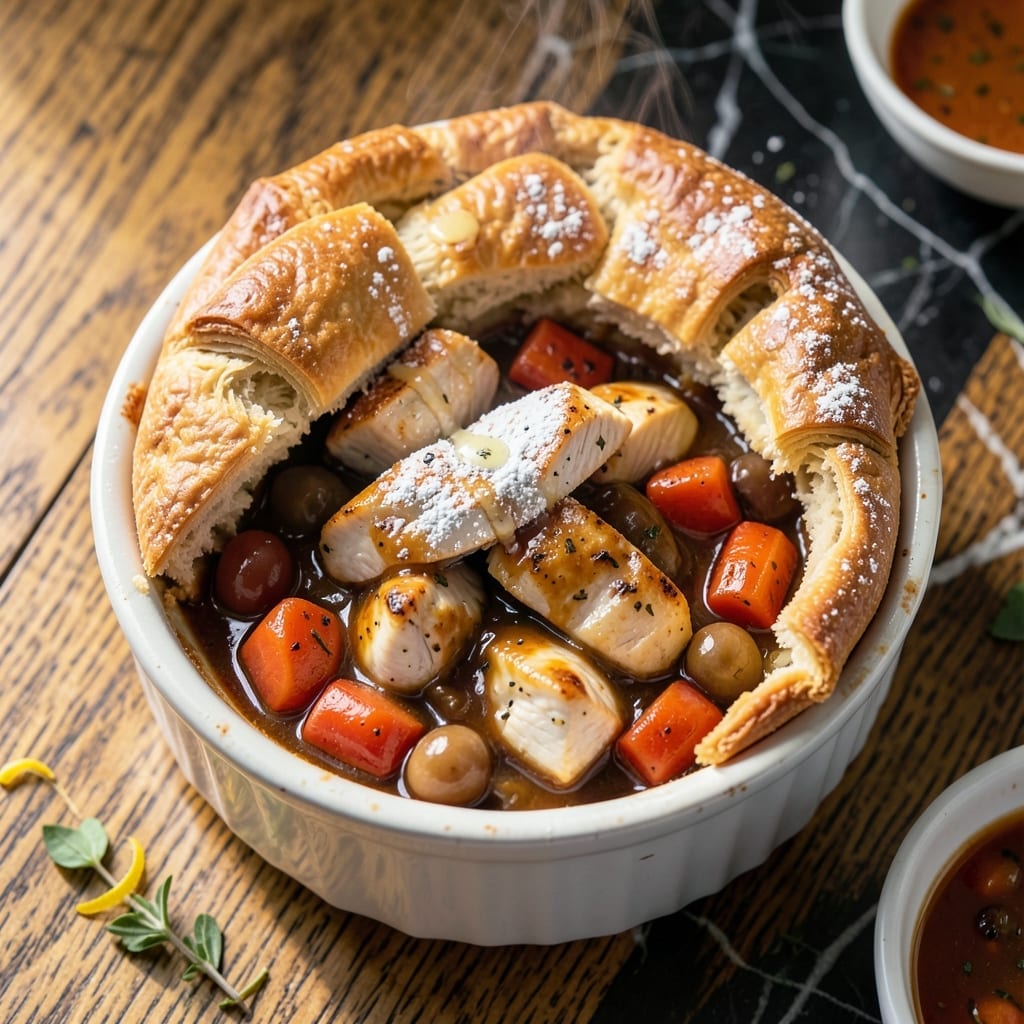 Individual Biscuit Chicken Pot Pie Recipe: Personal Savory Hand Pies