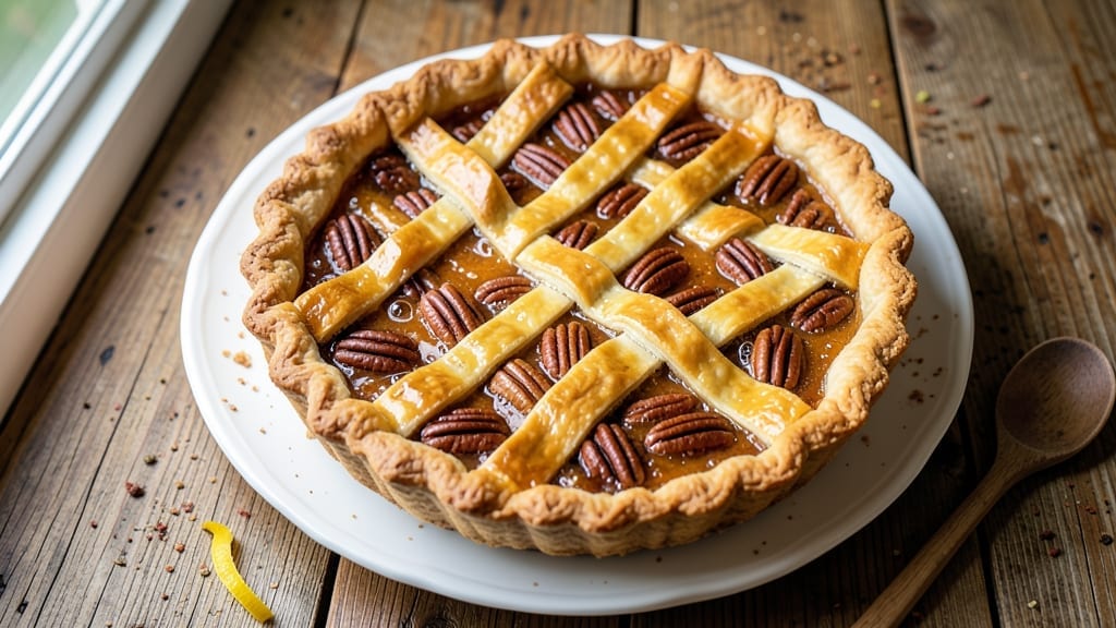 12-Inch Pecan Pie Recipe: Nutty Caramel Crust With Gooey Filling