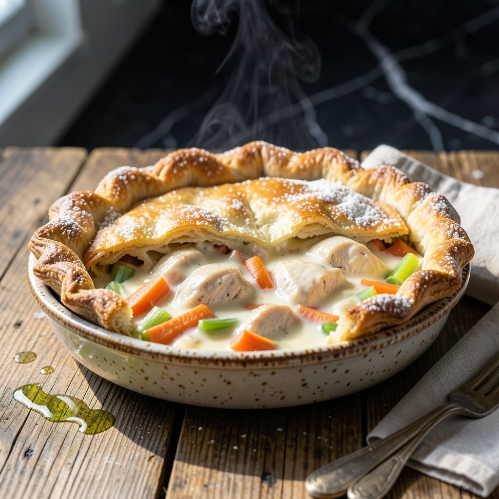 Low Salt Chicken Pot Pie Recipe: Flaky Crust With Savory Filling Low Salt Chicken Pot Pie Recipe: Flaky Crust With Savory Filling