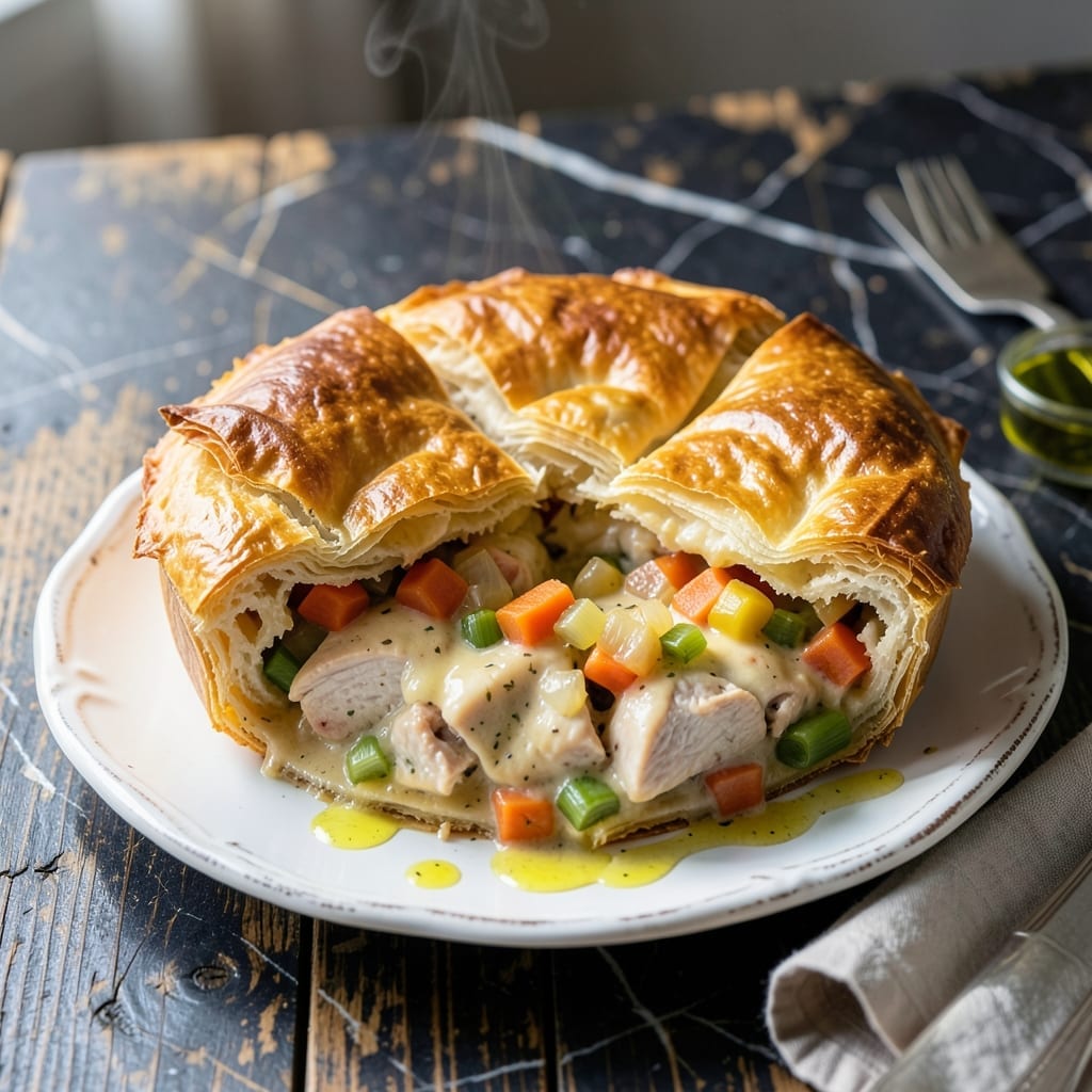 Chicken Pot Pie Recipe With Filo Dough: Crisp Layers Over Savory Filling Chicken Pot Pie Recipe With Filo Dough: Crisp Layers Over Savory Filling