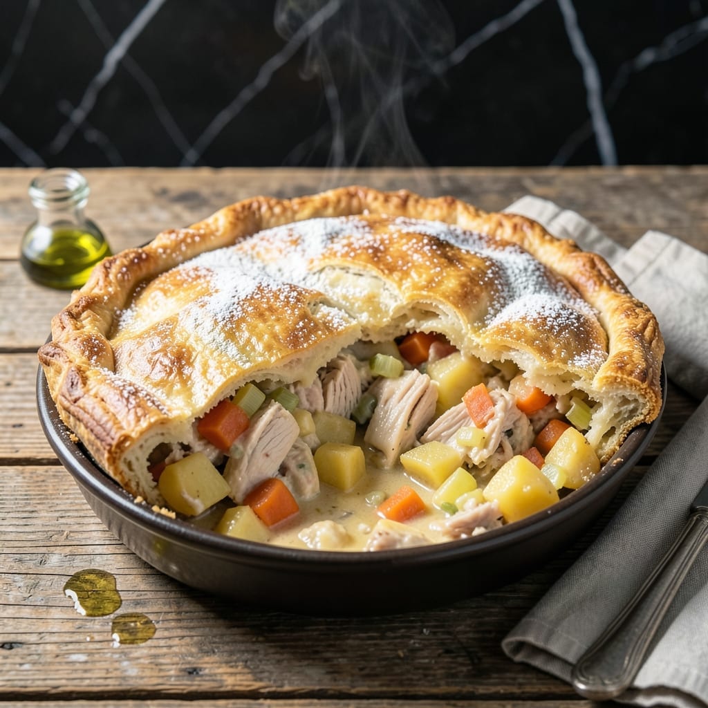 Turkey Pot Pie Recipe With Potatoes: Flaky Crust Over Hearty Herb Filling