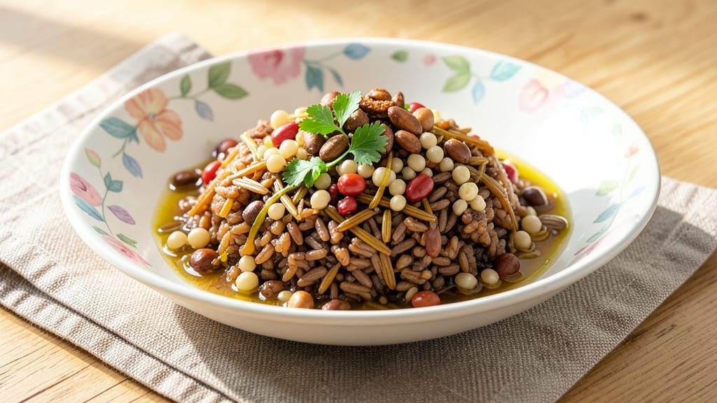 5 Grain Rice Recipe: Toasted Nutty Crunch With Herbed Freshness 5 Grain Rice Recipe: Toasted Nutty Crunch With Herbed Freshness
