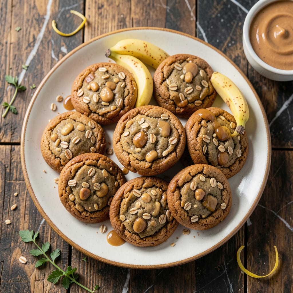 Comprehensive Fat Chewy Peanut Butter Banana Cookies Recipe: Dense Texture With Nutty Sweetness visual reference