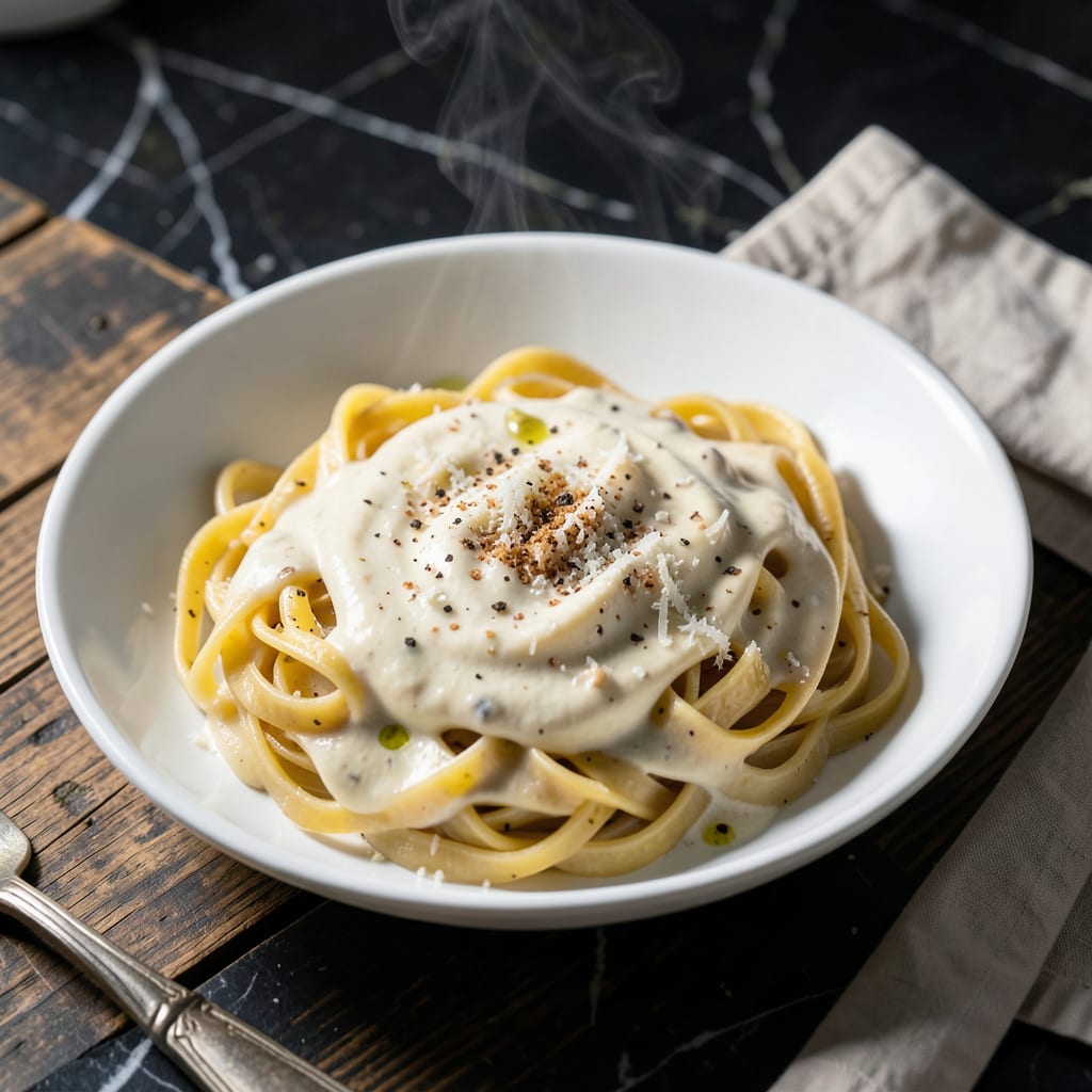 Fat Free Alfredo Sauce Recipe: Silky Smooth Without the Cream illustration with key details