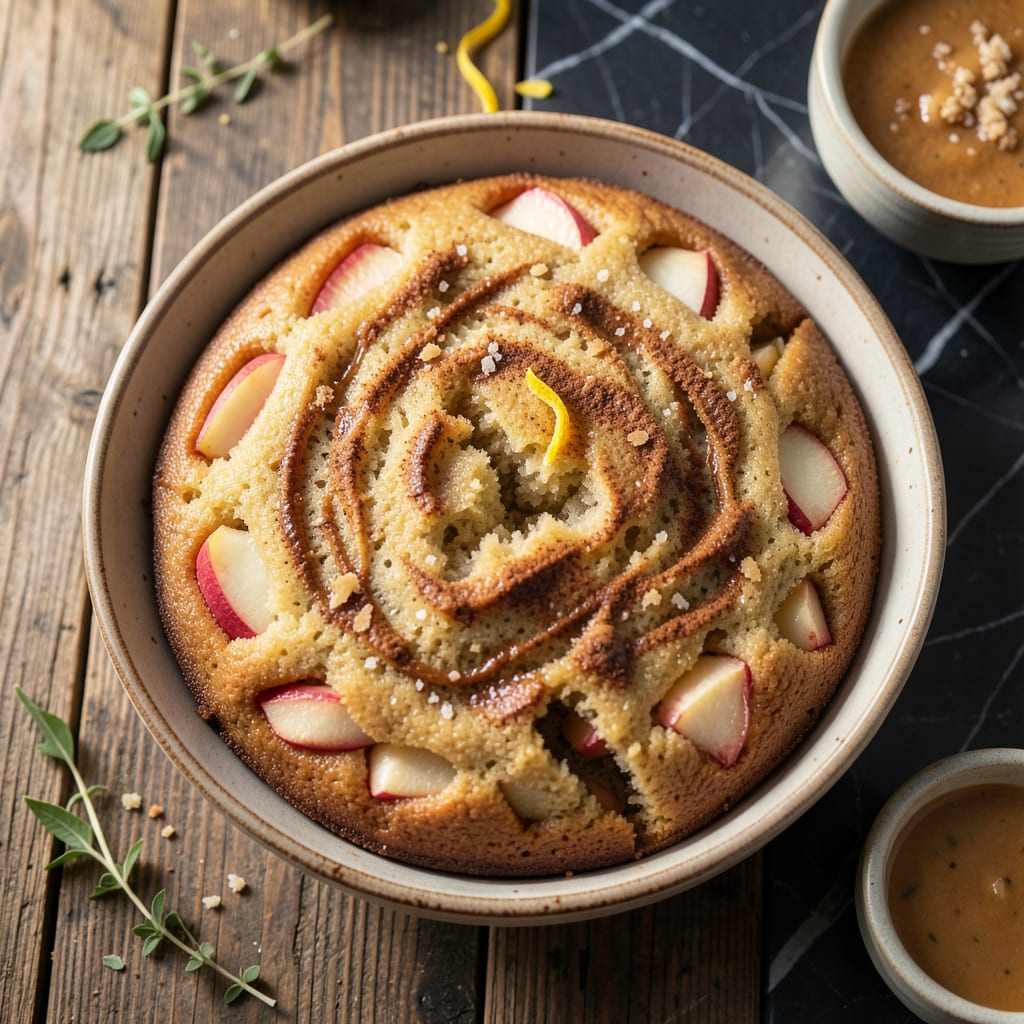 Fat Free Apple Cake Recipe: Moist Crumb With Cinnamon Warmth example with annotations