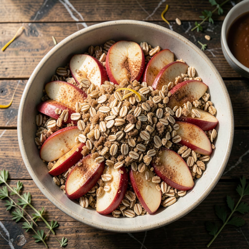 Fat Free Apple Crisp Recipe: Warm Spiced Filling With Oat Topping detailed visual guide