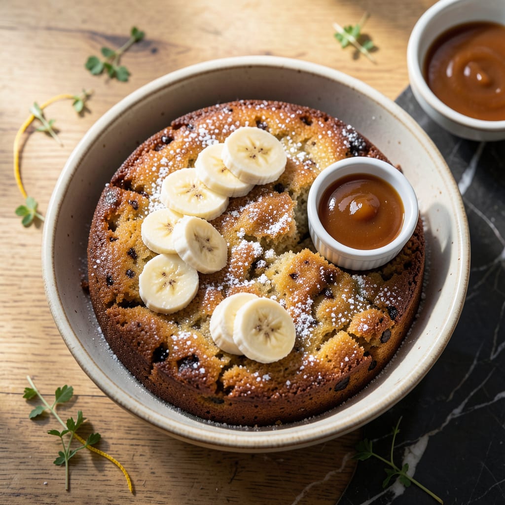 Fat Free Banana Cake Recipe: Moist and Flavorful Without the Butter illustration with key details