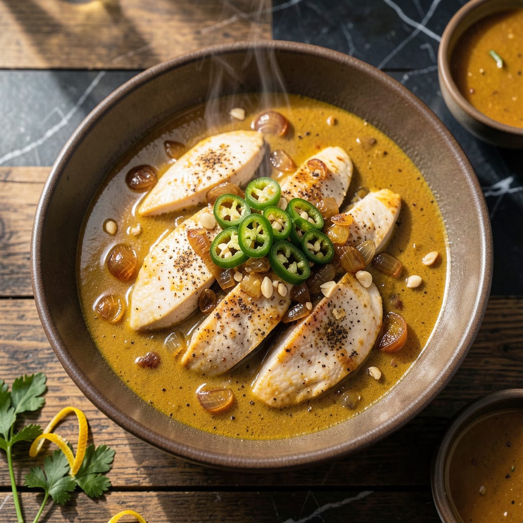 Comprehensive fat free chicken curry recipe visual reference