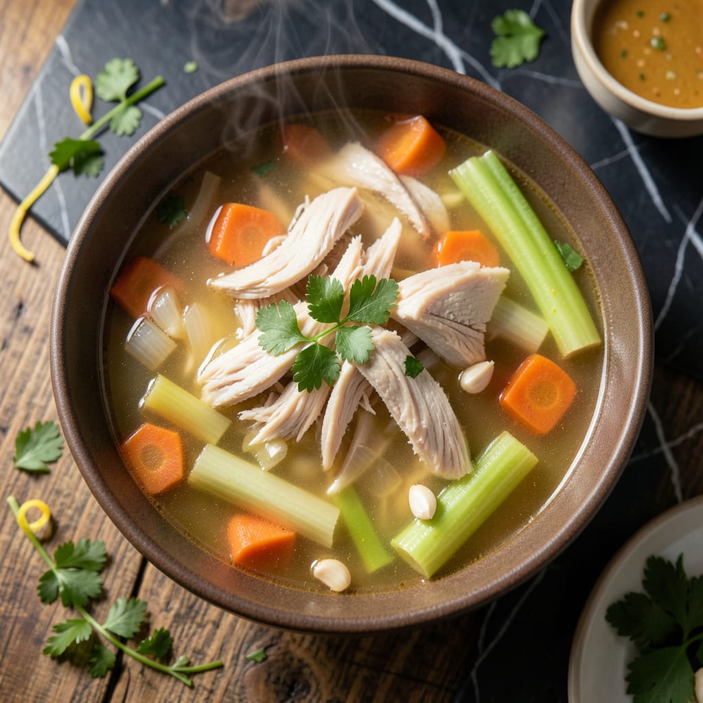 Comprehensive Fat Free Chicken Soup Recipe: Light Broth With Bold Herb Flavor visual reference