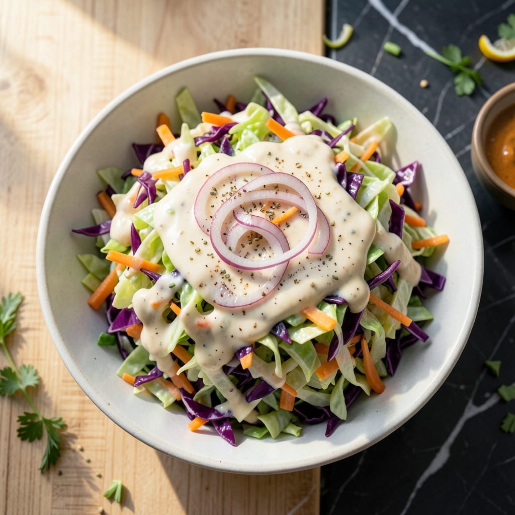 Complete Fat Free Coleslaw Dressing Recipe: Tangy Crunch Without the Cream overview image