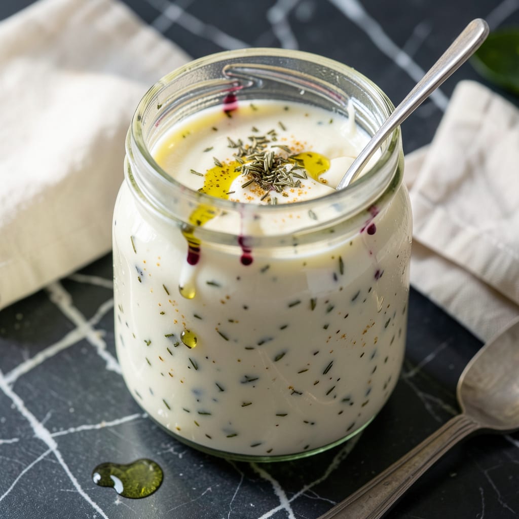 Comprehensive Fat Free Creamy Italian Dressing Recipe: Zesty Herb Infusion Without the Oil visual reference