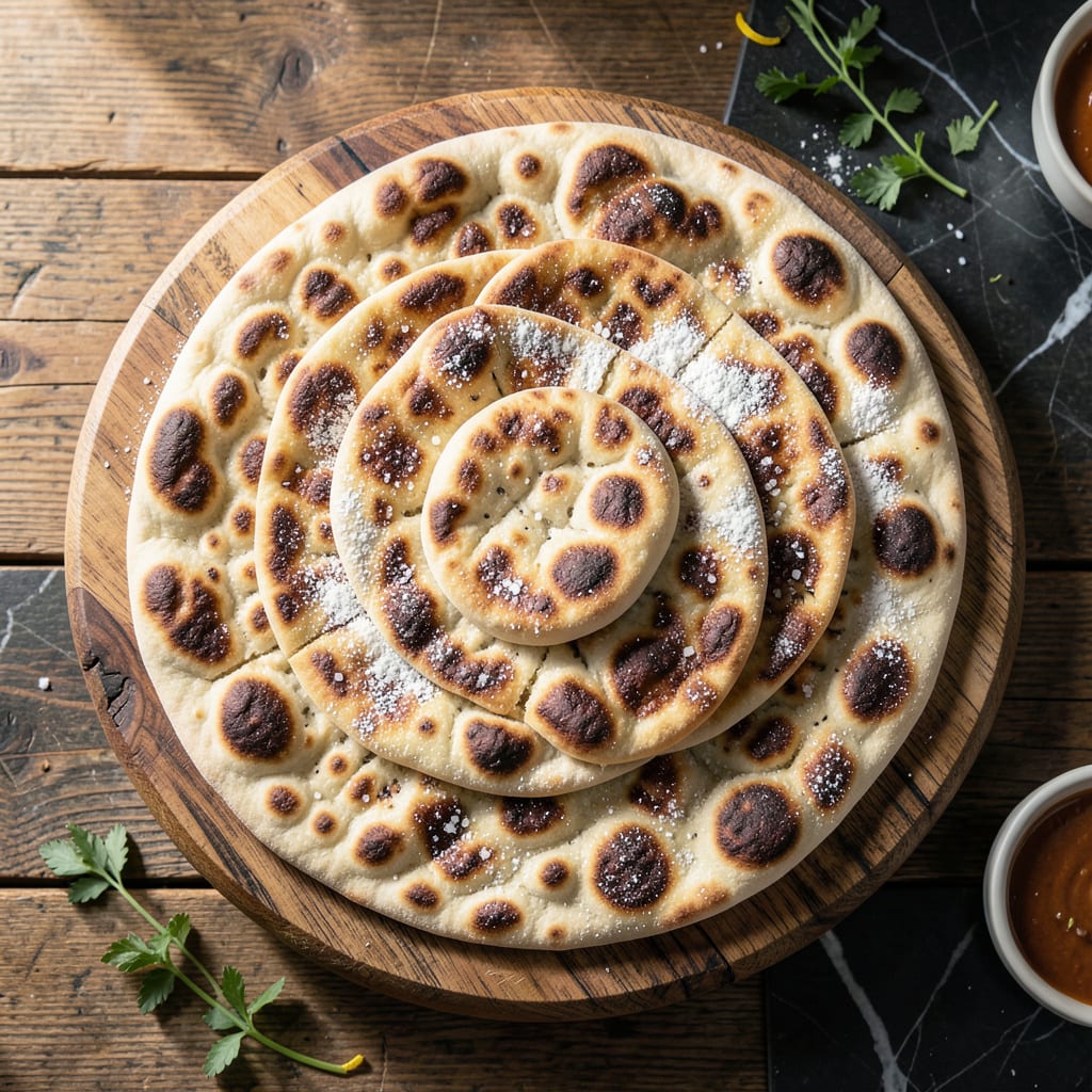 Visual representation of fat free flatbread recipe