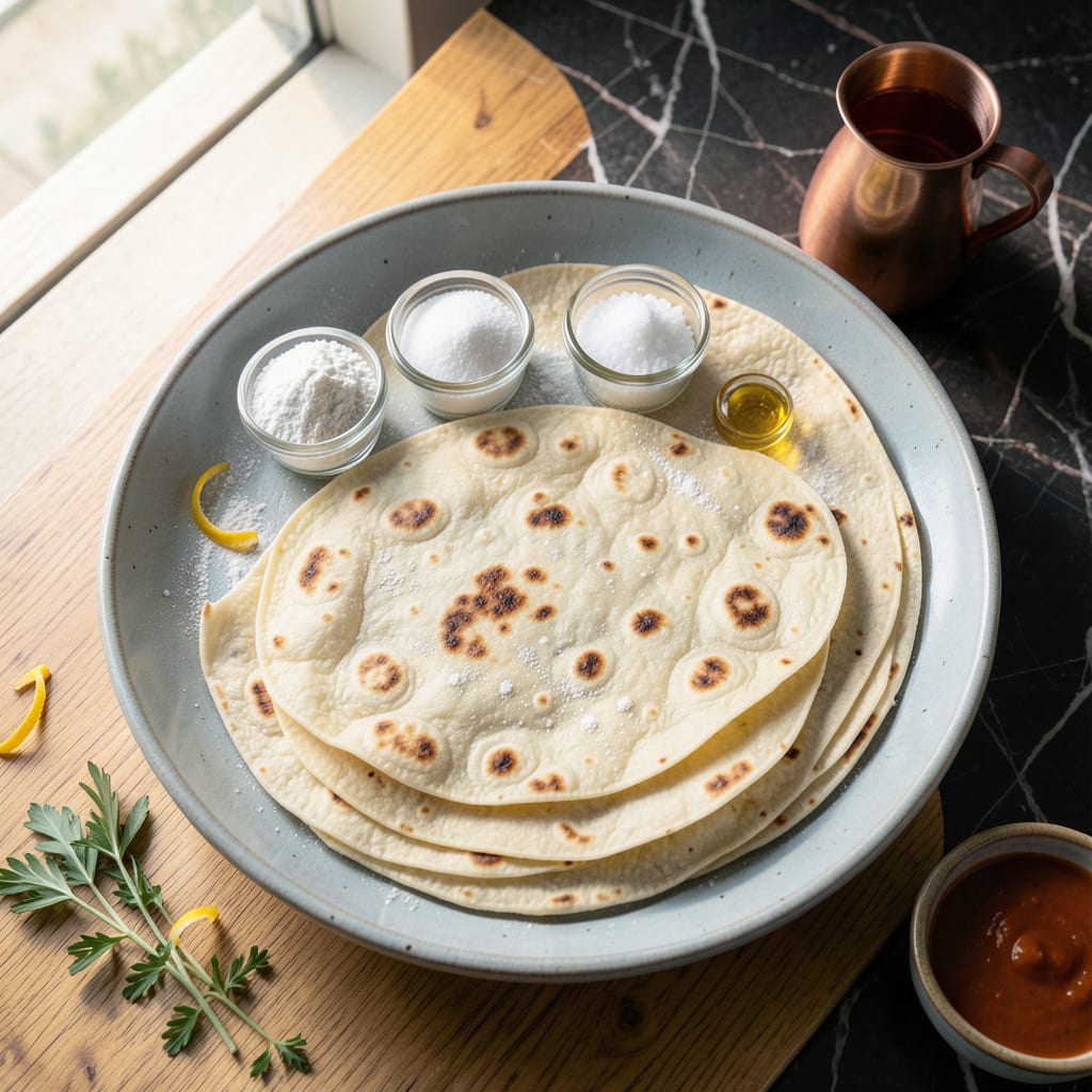 Fat Free Flour Tortilla Recipe: Soft and Flexible Without the Fat example with annotations