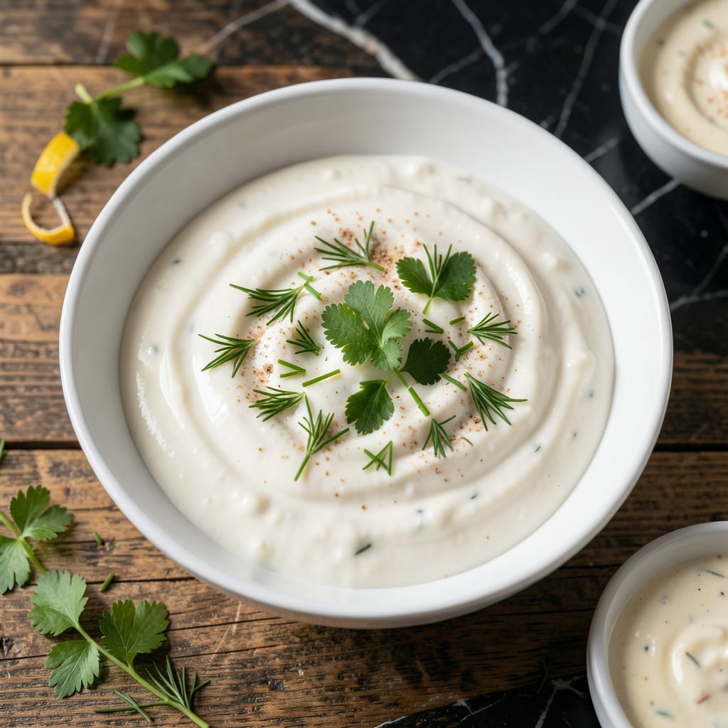 Complete Fat Free Greek Yogurt Ranch Dressing Recipe: Tangy Herb Infused Lightness overview image