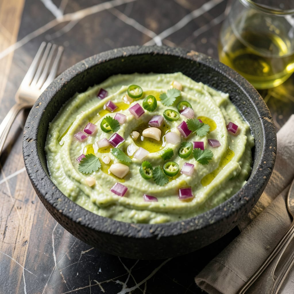 fat free guacamole recipe example with annotations