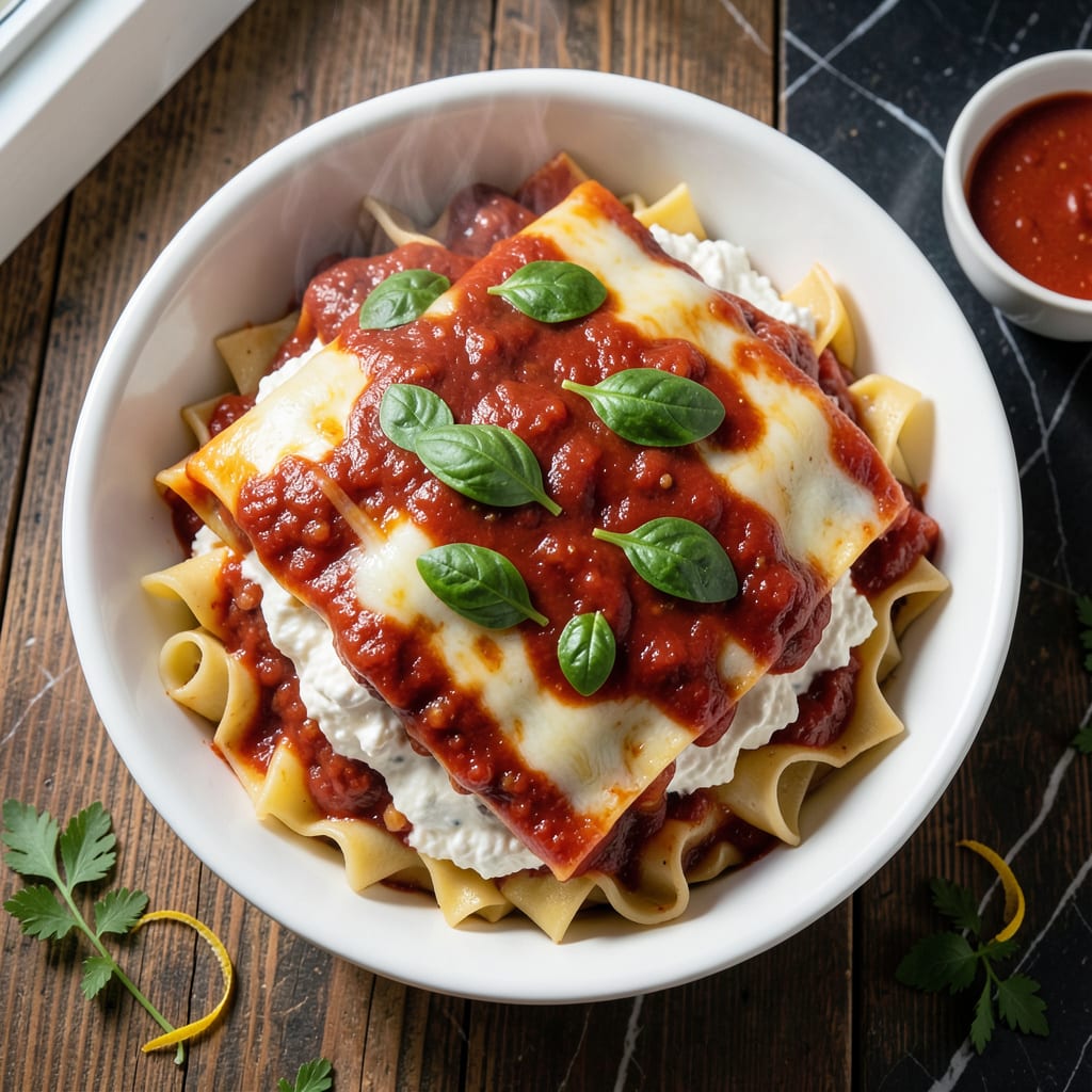 Complete Fat Free Lasagna Recipe: Layers of Light and Savory Flavor overview image