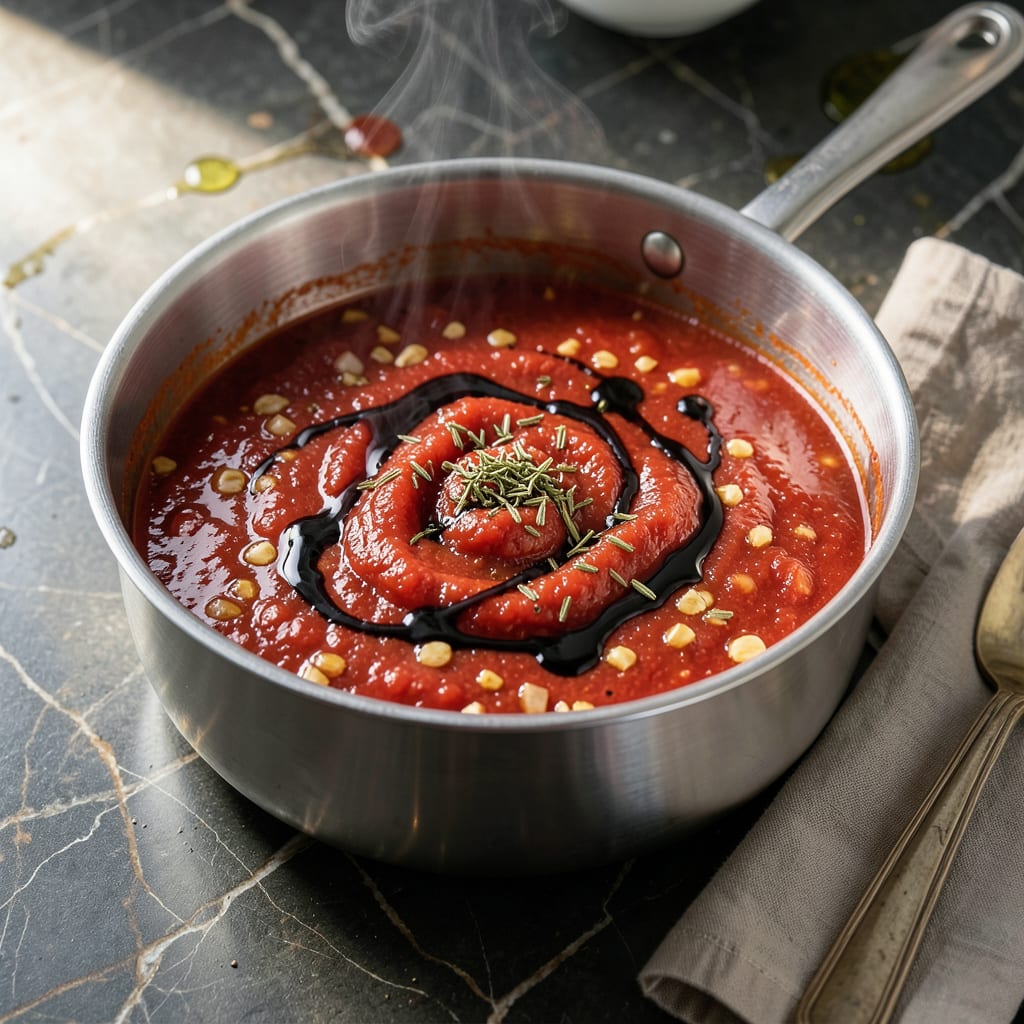 Fat Free Marinara Sauce Recipe: Bold Umami Flavor With No Oil illustration with key details
