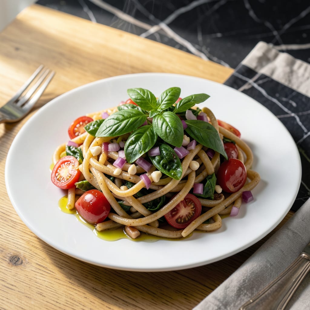 Visual representation of Fat Free Pasta Recipe: Light and Flavorful No Guilt Dinner