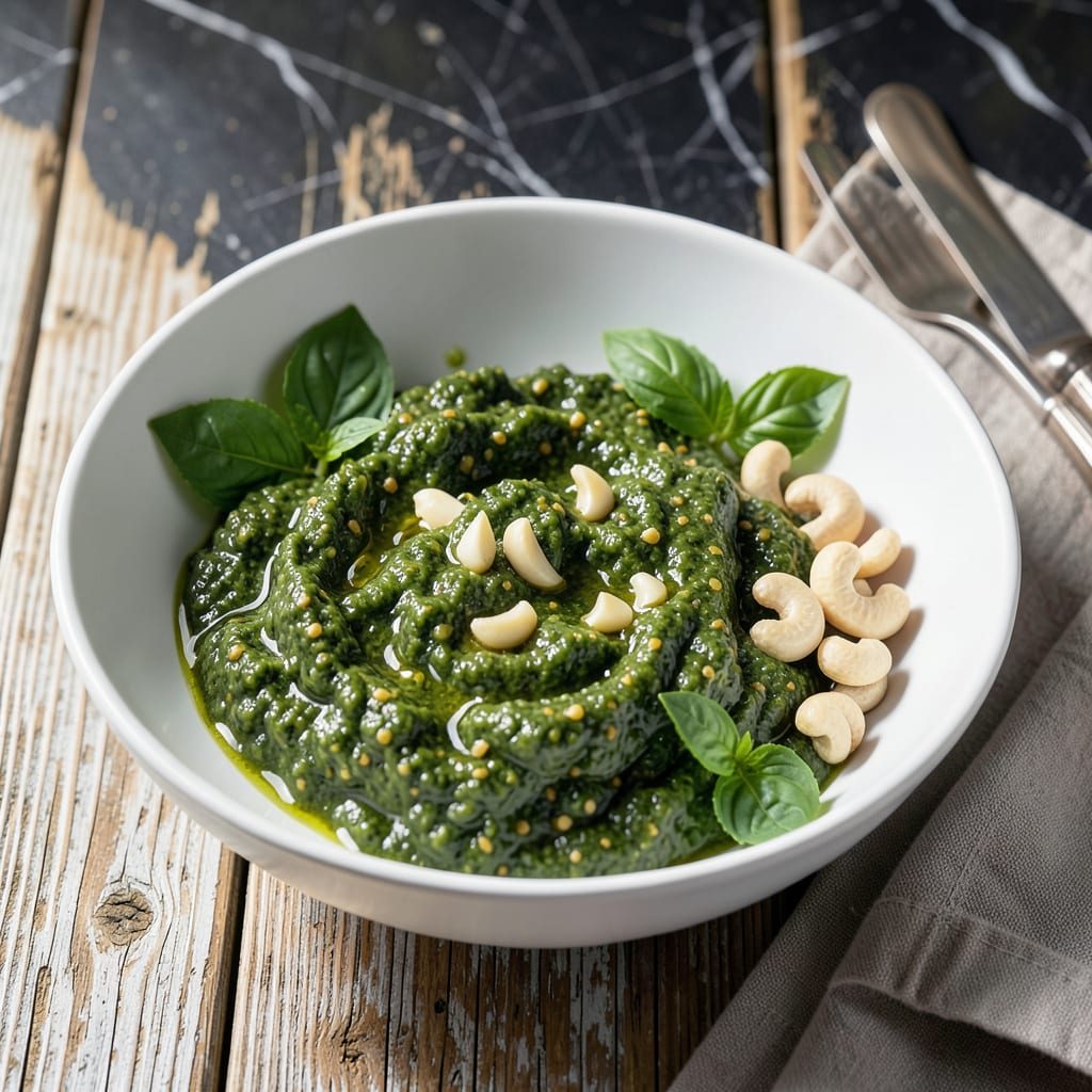 Comprehensive Fat Free Pesto Recipe: Basil Brightness Without the Oil visual reference
