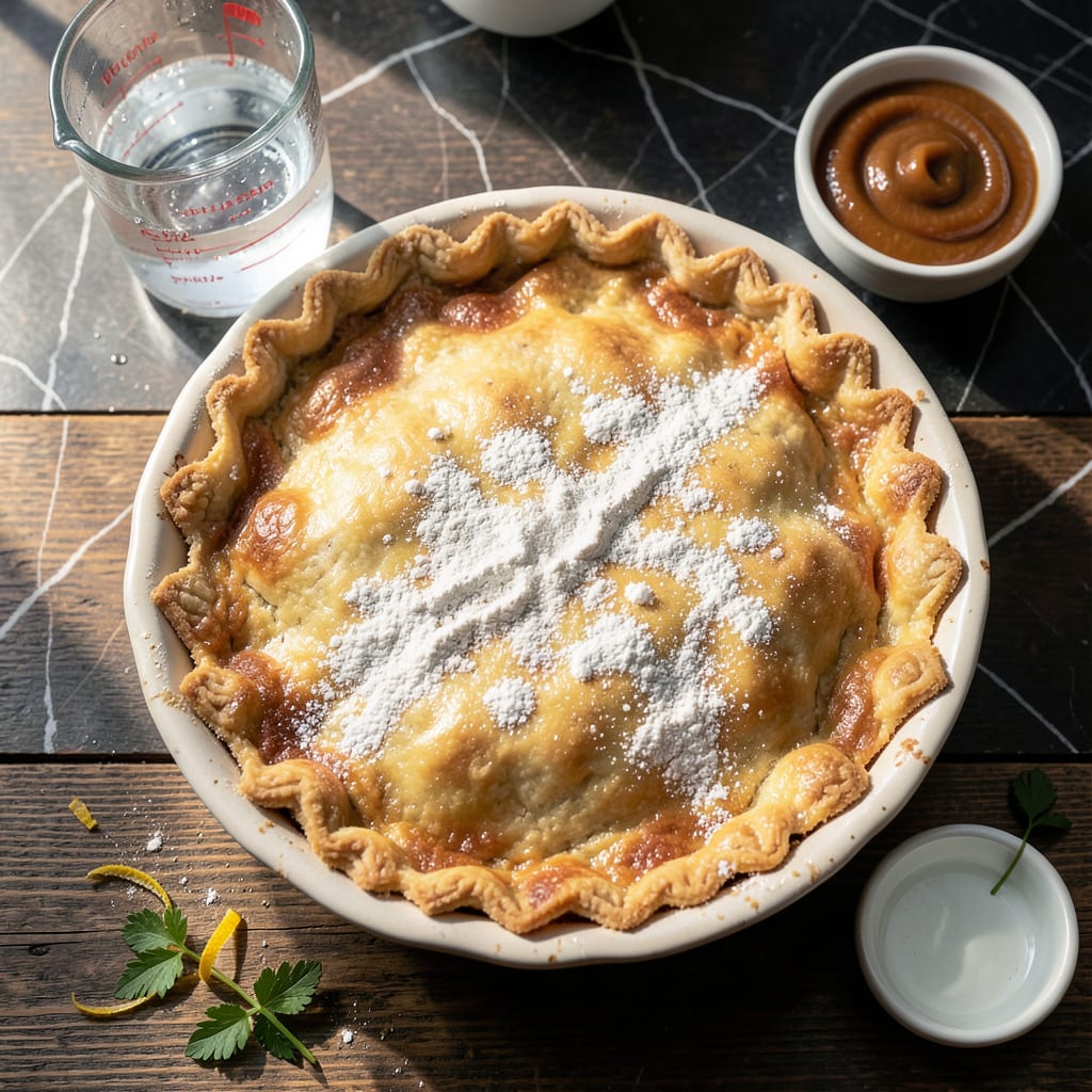 Visual representation of Fat Free Pie Crust Recipe: Flaky Layers Without the Butter