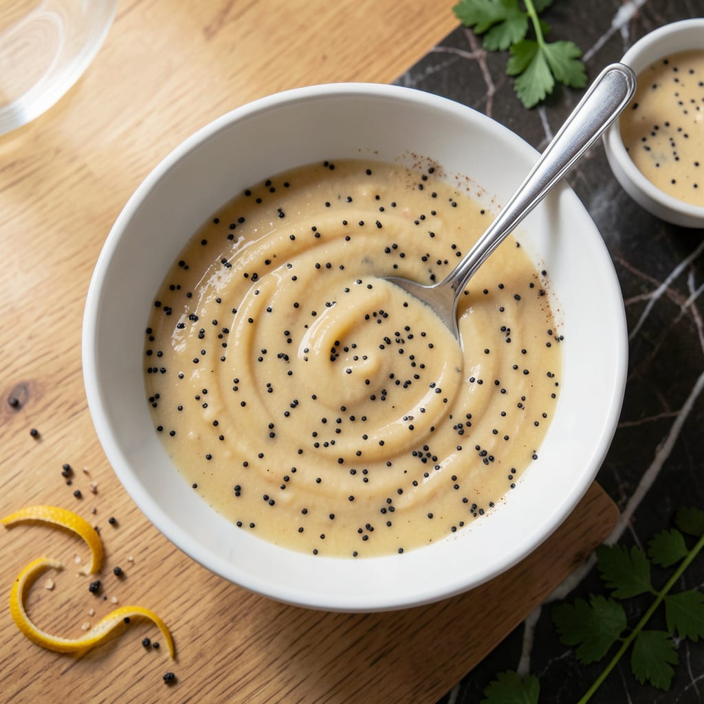 Fat Free Poppyseed Dressing Recipe: Tangy Sweetness Without the Oil example with annotations