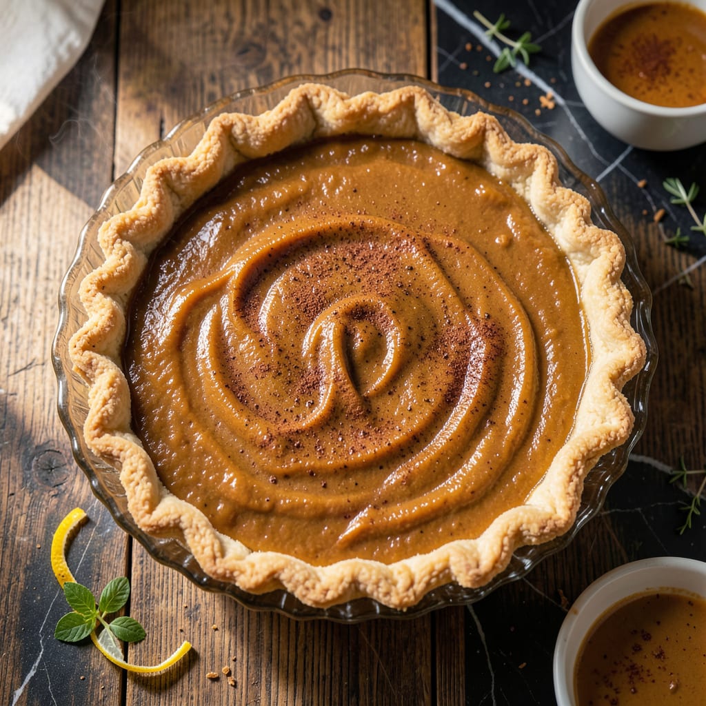 Fat Free Pumpkin Pie Recipe: Spiced Holiday Warmth Without the Butter example with annotations