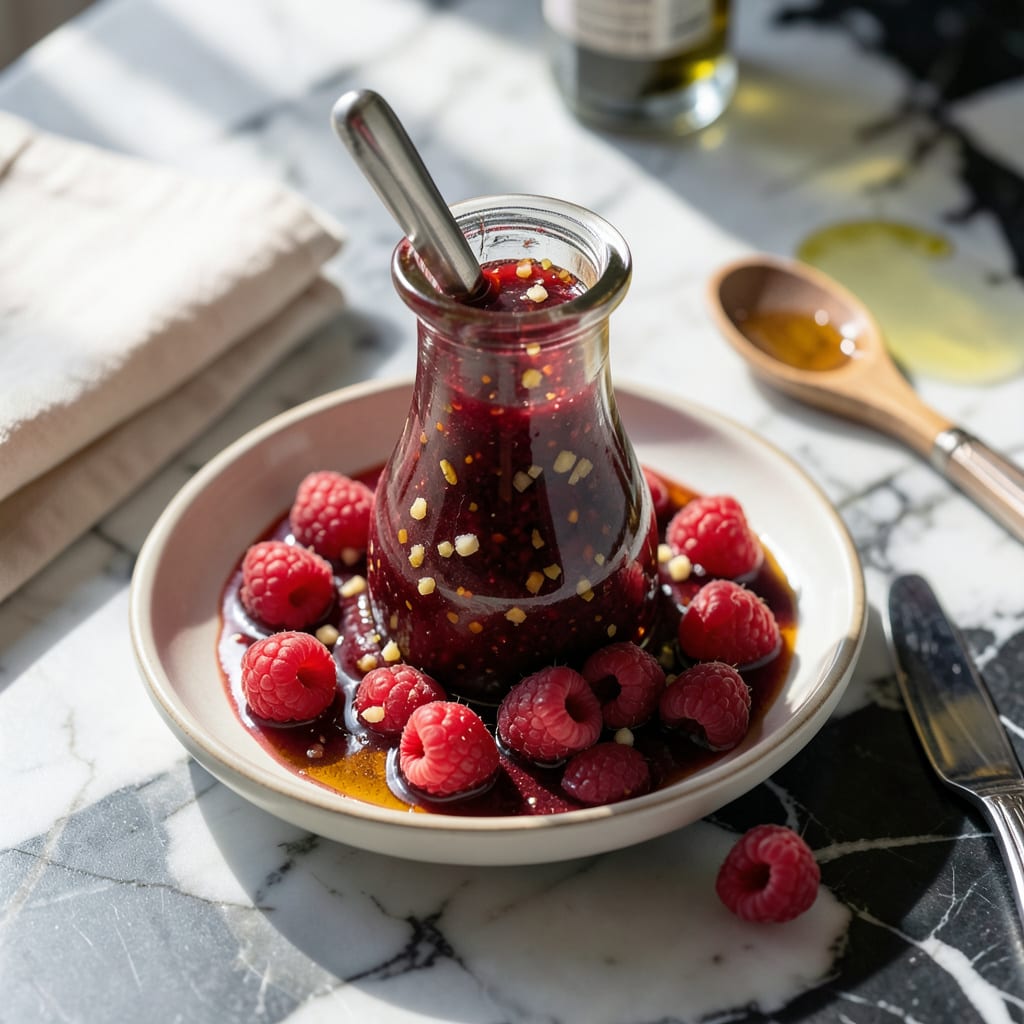 Fat Free Raspberry Vinaigrette Recipe: Bright Tangy Drizzle Without Oil illustration with key details