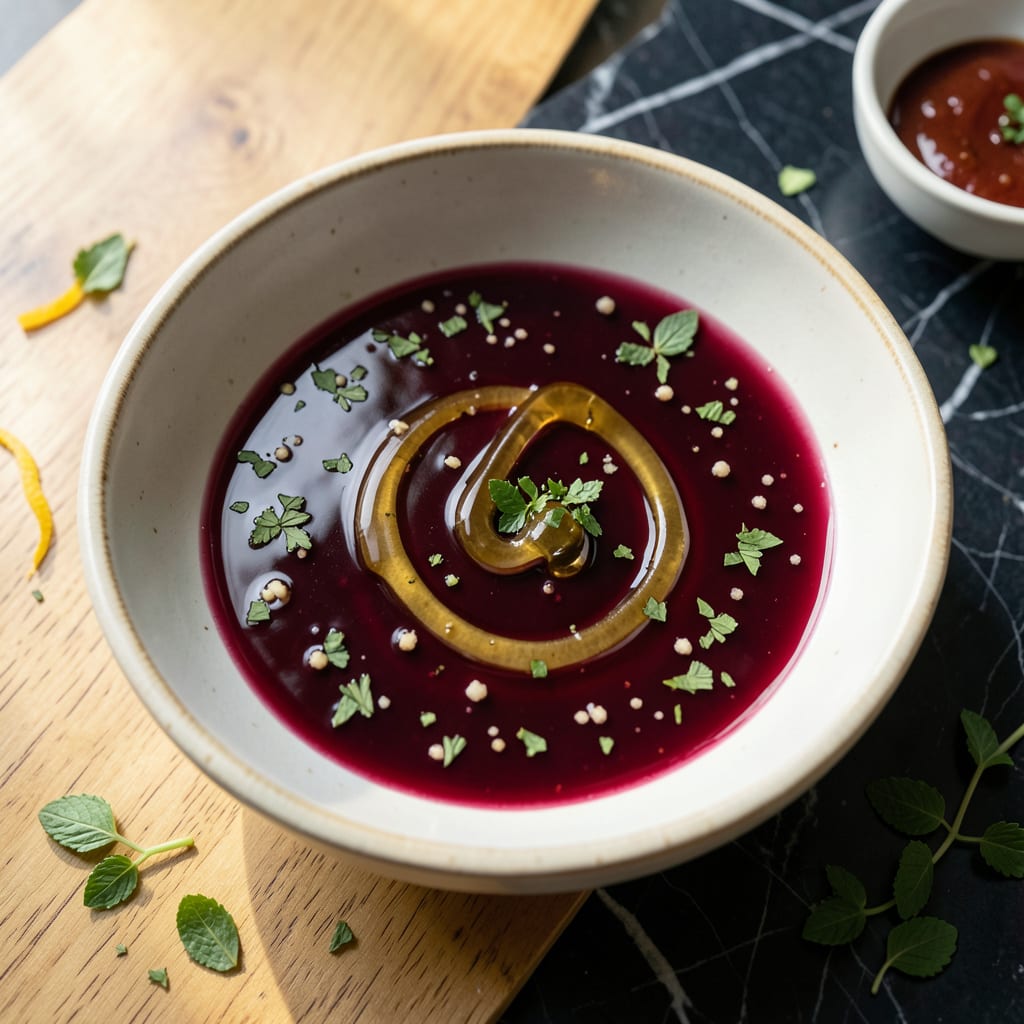 Fat Free Red Wine Vinaigrette Recipe: Bright Tang Without the Oil example with annotations