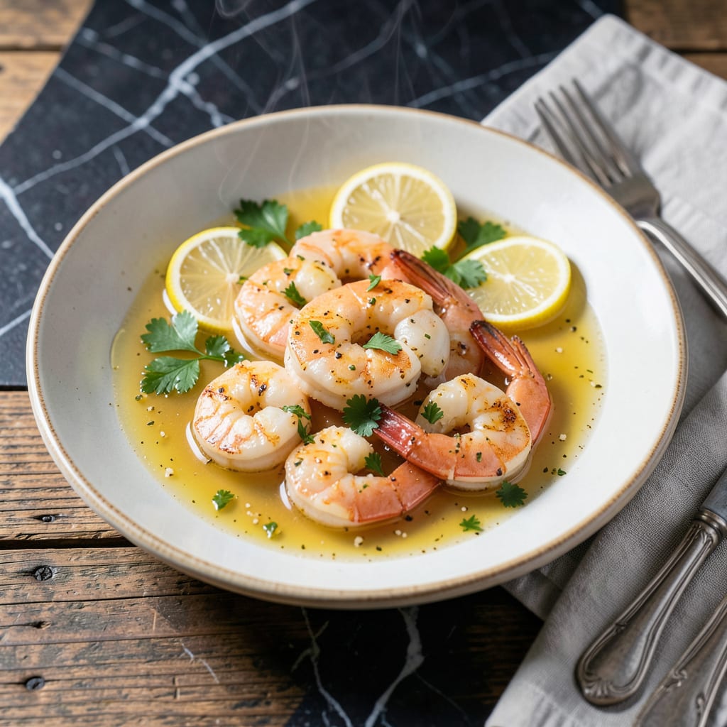 Complete Fat Free Shrimp Scampi Recipe: Garlic Infused Lemon Zest Delight overview image