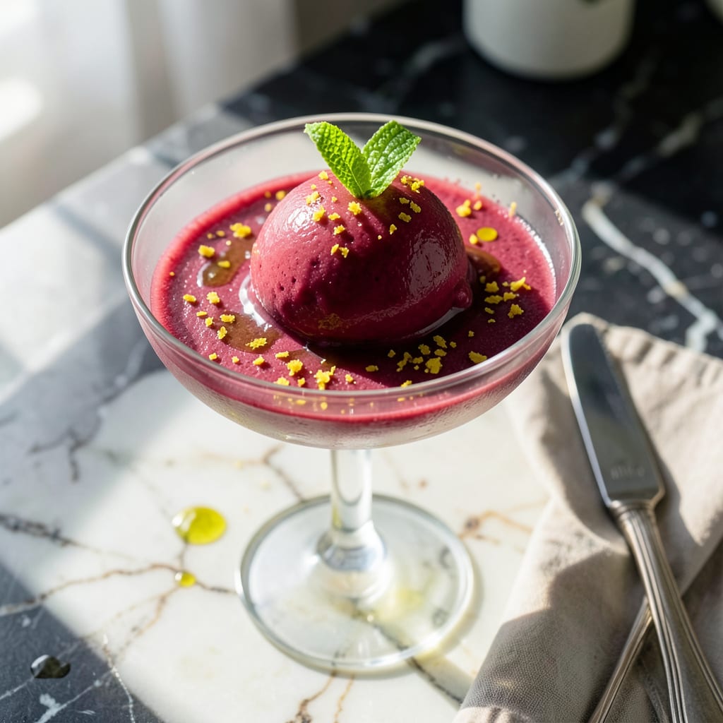 Fat Free Sorbet Recipe: Refreshing Guilt Free Frozen Treat illustration with key details