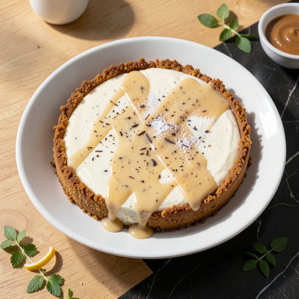 Visual representation of Fat Free Sugar Free Cheesecake Recipe: Cloud Like Texture Without the Guilt