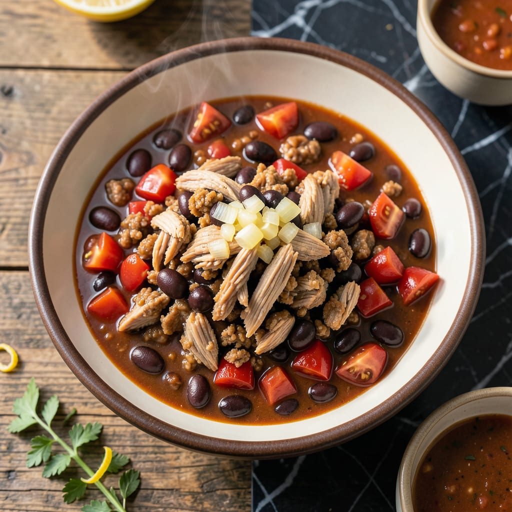 Fat Free Turkey Chili Recipe: Hearty Lean Proteins and Bold Spices illustration with key details