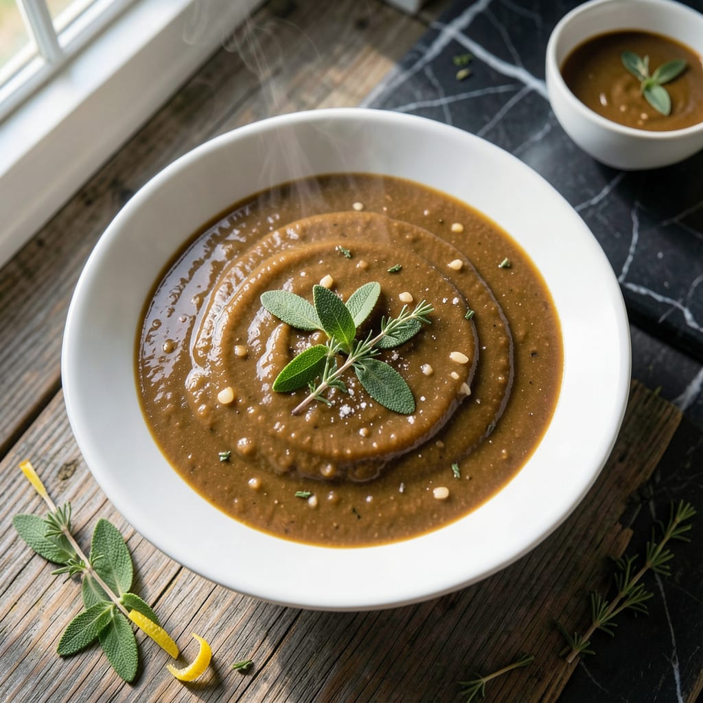 Visual representation of Fat Free Turkey Gravy Recipe: Silky Smoothness Without the Guilt
