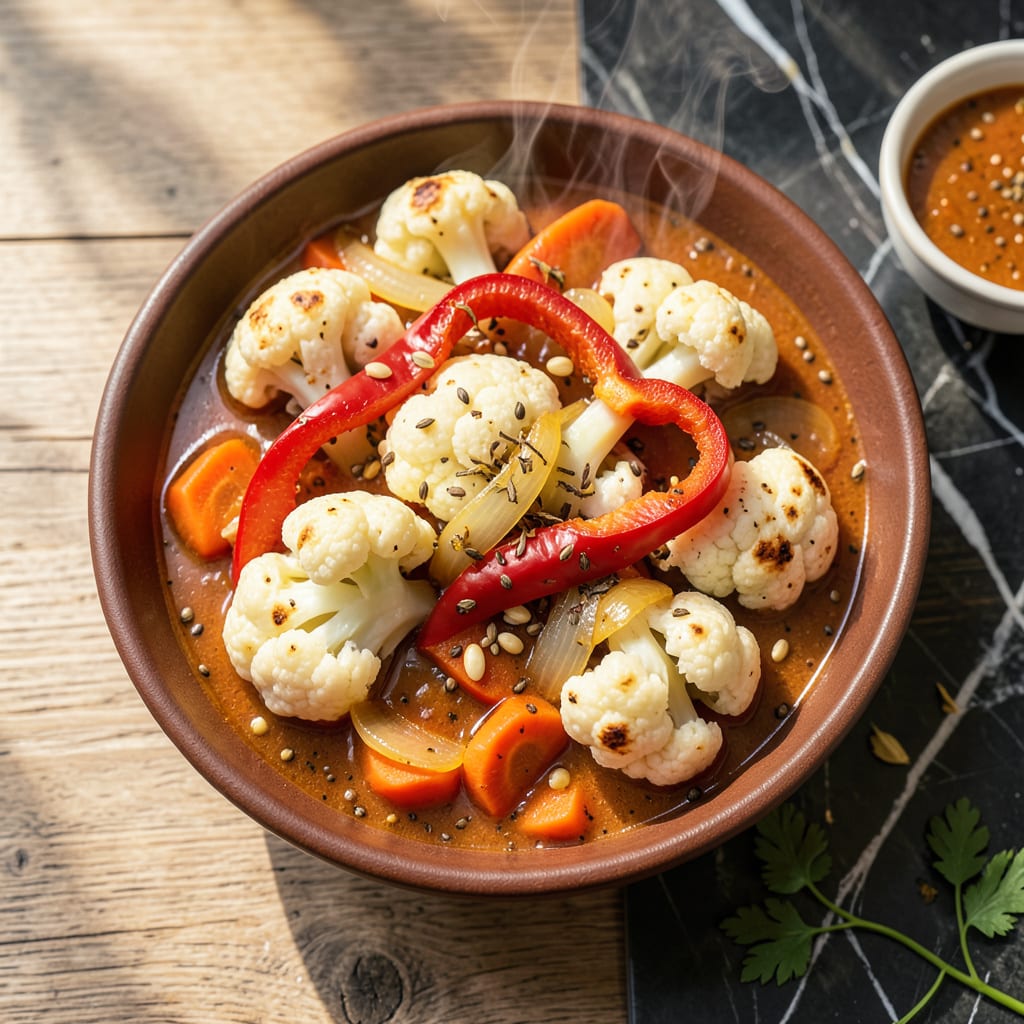 Fat Free Vegetable Curry Recipe: Bold Spices Without the Oil example with annotations