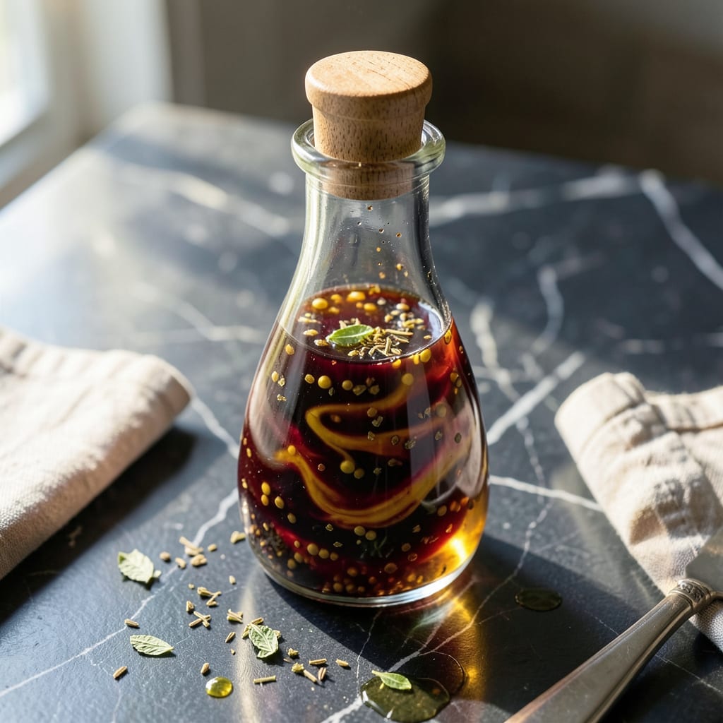 Visual representation of Fat Free Vinaigrette Dressing Recipe: Zesty Mediterranean Freshness in Minutes