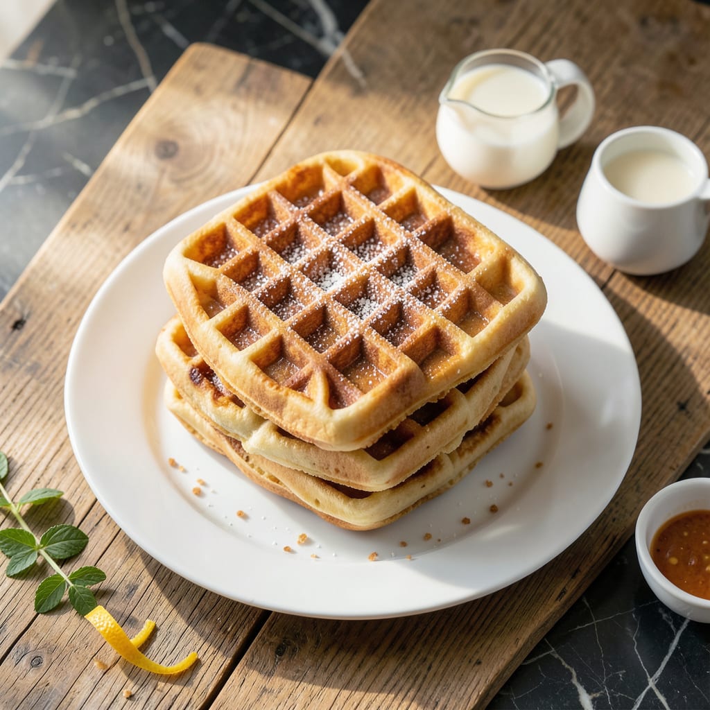 Fat Free Waffle Recipe: Fluffy Stacks Without the Guilt illustration with key details