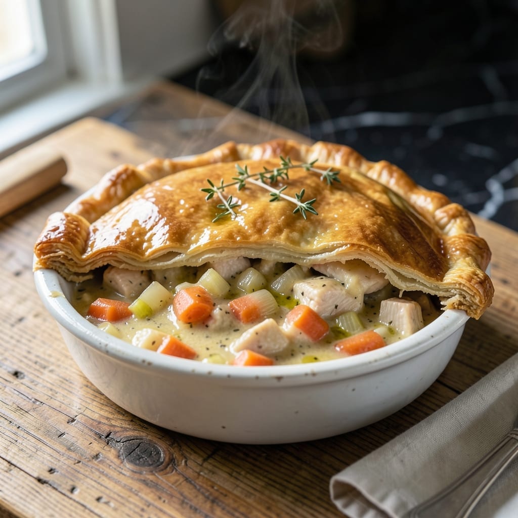 Chicken Pot Pie Recipe Temperature: Golden Crust Over Herb-Infused Filling