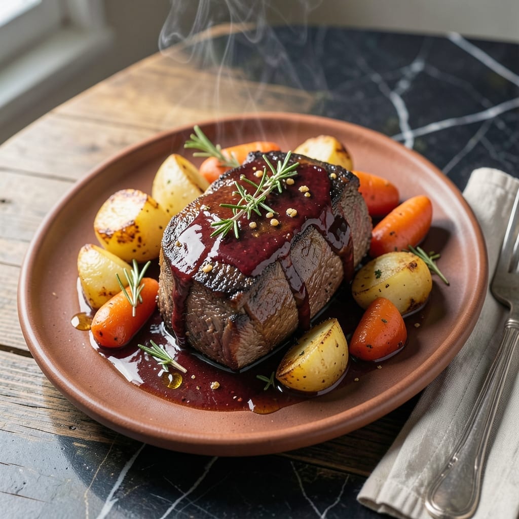 Chuck Pot Roast Slow Cooker Recipe: Red Wine and Herb Infused Tenderness