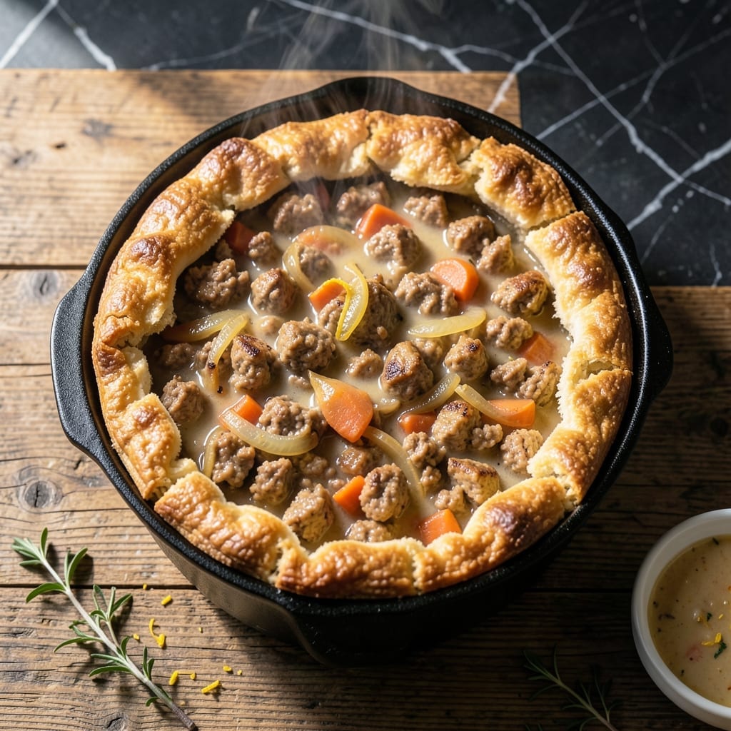 Dutch Oven Turkey Pot Pie Recipe: Flaky Crust Over Savory Filling Dutch Oven Turkey Pot Pie Recipe: Flaky Crust Over Savory Filling