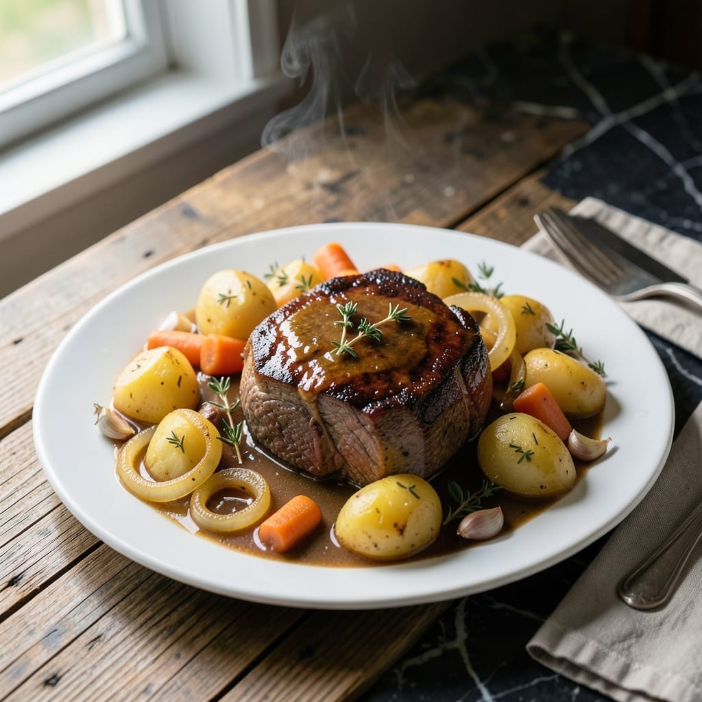 Slow Cooker Pot Roast With Vegetables Recipe: Hands-Off Braised Beef and Root Medley