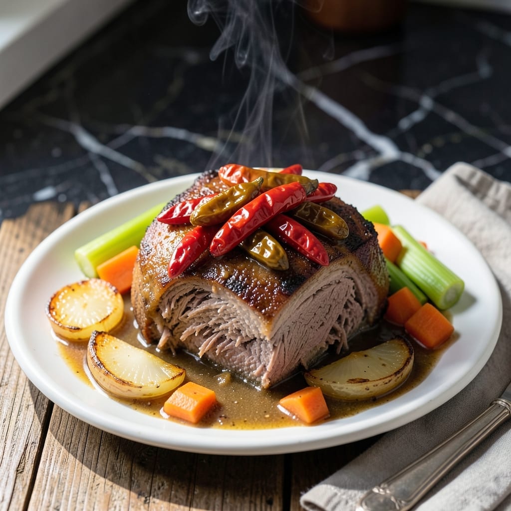 Crockpot Pot Roast Recipe With Pepperoncini: Tangy Slow-Cooked Tender Beef Crockpot Pot Roast Recipe With Pepperoncini: Tangy Slow-Cooked Tender Beef